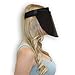 Solar Face Shield Sun Visor Hat Black Full Face Sun Protection UPF 50 Post Peel Face Protector Sun Shield