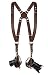 Camera Strap Accessories for Two-Cameras - Dual Shoulder Leather Harness - Multi Camera Gear for DSLR/SLR ProInStyle Strap By Coiro