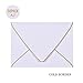 A7 White Envelopes 5 x 7 With Gold Border,- 50 Pack,For 5x7 Cards| Quick Self Seal| Perfect for Weddings, Invitations, Photos, Graduation, Baby Shower| 250GSM Luxury paper|5.25 x 7.25 Inches (White))