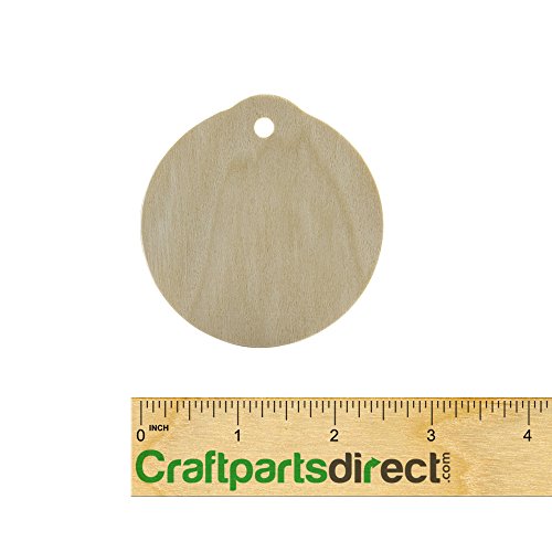 Unfinished Round Wood Christmas Ornaments - Bag of 100