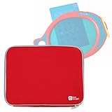 DURAGADGET Red Travel Water Resistant & Shock Absorbent Neoprene Case with Dual Zips - Suitable for The Boogie Board Play N' Trace