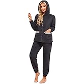 HEARTNICE Women's Cute Hooded Pajama Set, Soft Warm Plush Long Sleeve Sleepwear with Pockets Fluffy Fuzzy Cozy Pjs