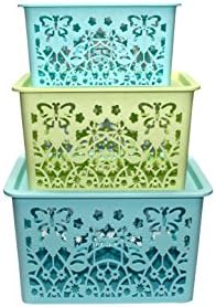 Siddhi Collection Plastic Fruit Basket Set of 3