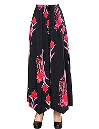 Cómodos pantalones de pierna ancha de algodón y lino con cintura elástica y diseño floral para dama