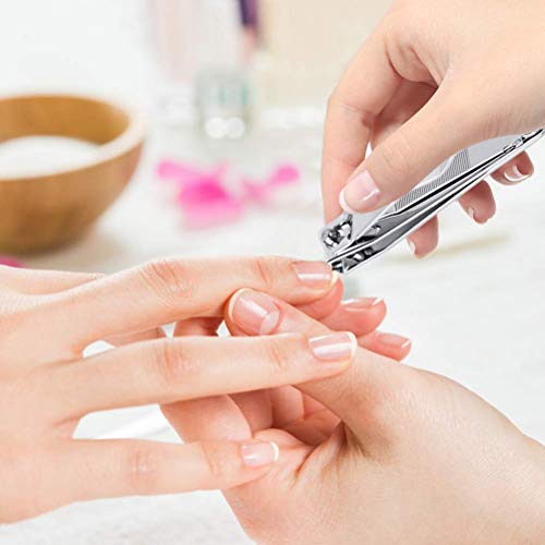 Tagliaunghie – Lime per unghie integrate in acciaio inox resistente, adatto per tagliaunghie spesse per uomini e donne