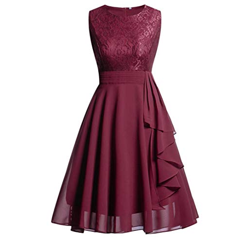 Click Here to See More Images Women Dress,Dainzuy Ladies Sleeveless Wedding Bridesmaid Lace Long Dress