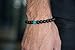 Bracelet for Men - Mens Bracelet Bead Bracelet Men Semi-Precious Natural Stones Black Onyx or Hematite Blue Handmade Bracelets (8mm) Celebrity Approved
