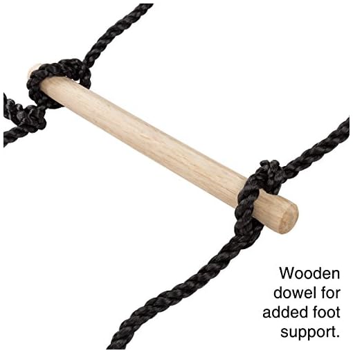 Kids Climbing Cargo Net With Nylon Rope and Wooden Dowels- Fun Outdoor Toy for Balance, Coordination and Strength for… - Image 4