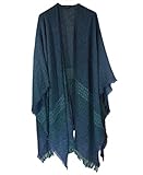 Wool Ruana Kerry Woollen Mills Blackberry Green Irish Made