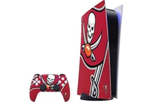 Skinit Decal Gaming Skin Compatible with PS5 Digital Edition Bundle - Officially Licensed NFL Tampa Bay Buccaneers Large Logo Design