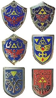 Kyodo The Legend of Zelda: Shield Pin Badge Collection Set of 6