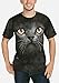 The Mountain Big Face Black Cat Adult T-Shirt, Black, Medium