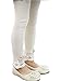 ZHUANNIAN Little Girls Bowknot Lace Leggings (3-4T, Beige 1154)