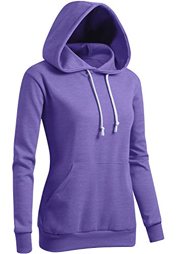 Clovery women s sport short sleeve hoodie purple us s/t…