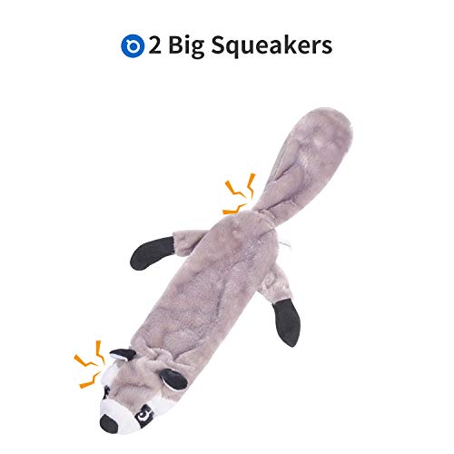 Nocciola 6 Pack Dog Squeaky Toys Three no Stuffing Toy and Three Plush Pet Toys with Stuffing for Small Medium Large