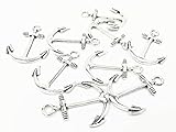 YYaaloa 30pcs 32mm x25mm Anchor Charms Pendants DIY Antique Charms Pendant for Crafting Bracelet Necklace Jewelry Findings Jewelry Making Accessory (32x25 Silver 30pcs)