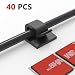 Yocice Cable Clips 40pcs with Strong Adhesive Tapes,Wire Holder Organizer Cord Management for Car, Office and Home,Black- CC05
