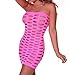 LoveFifi Women's Light Neon Queen Tube Dress,Pink one Size