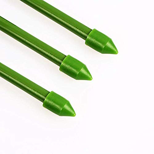 DoubleWood Plant Support Cages 18" Plant Cages Vine Trellis Support Flowers Plants Cage Triple Plastic Pillar Vine Plants Holder Stand Small Pot Tomato Trellis for Home Garden Balcony (Pack of 2)