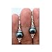 Jaywine2 12mm Tahitian Black Peacock Sea Shell Pearl Sterling Silver Leverback Earrings