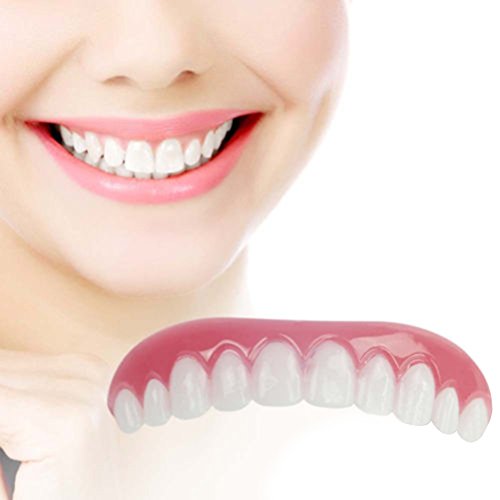 Frcolor Cosmetic Teeth Silicone Simulated Teeth Instant Smile Fits Most Upper Veneers