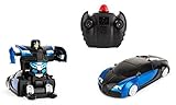 Wall-Climbing Fast Electric RC Toys Autobots Blue Transformable Robot Cars + Remote Control - The Perfect Christmas Gift For Kids! Drives On The Wall, Ceiling and Floor