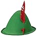 Rubies Men's Alpine Hat with Feather, Green/Red, One Size for Themed Parties and Halloween