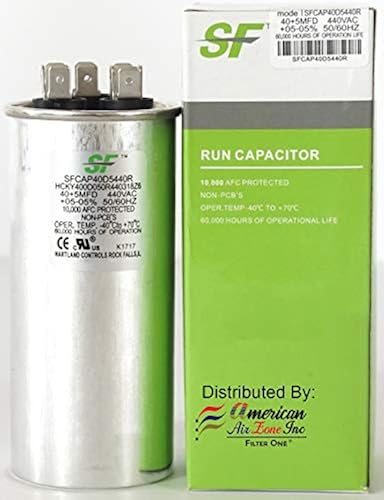 Motor Round Dual Run Capacitor – 50 + 12.5 MFD, 370/440 Volt – Supco CR50+12.5x370R Compatible
