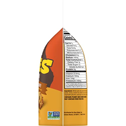 BEAR NAKED GRANOLA BITES, VEGETARIAN, GLUTEN FREE SNACKS, PEANUT BUTTER AND HONEY, 7.2OZ BAG (1 BAG)