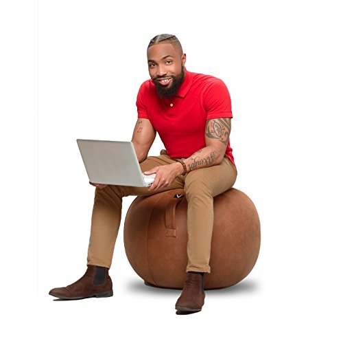 Vivora Luno - Self-Standing Sitting Ball Chair for Home, Office, Yoga, Exercise, Stability, Fitness, and Birthing ball, With Pump and Handle, Base Ring Not Needed - Thumbnail 2