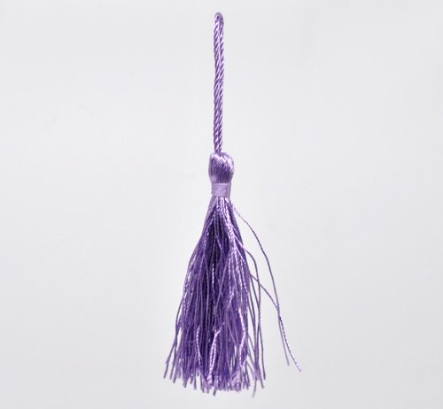 50 x Lilac Purple Silky 13.5cm Crafts Making Tassels - Bookmarks, Scrapbooking and Cardmaking