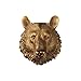 Wall Charmers Mini Bronze Faux Bear Head Wall Hanging - 10