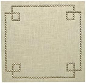 Linen and Nailhead Pinboard Cork Board Ready To Ship