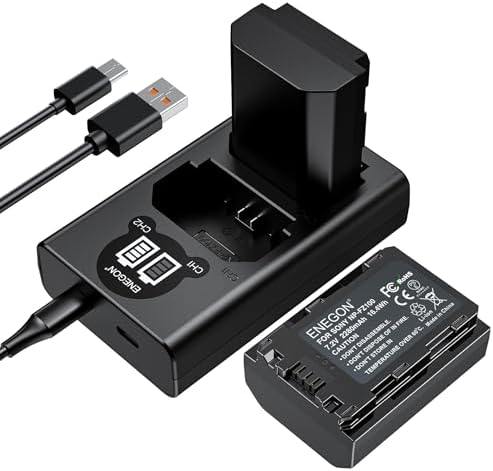 ENEGON NP-FZ100 battery Pack 2280mAh and Fast Dual USB Charger
