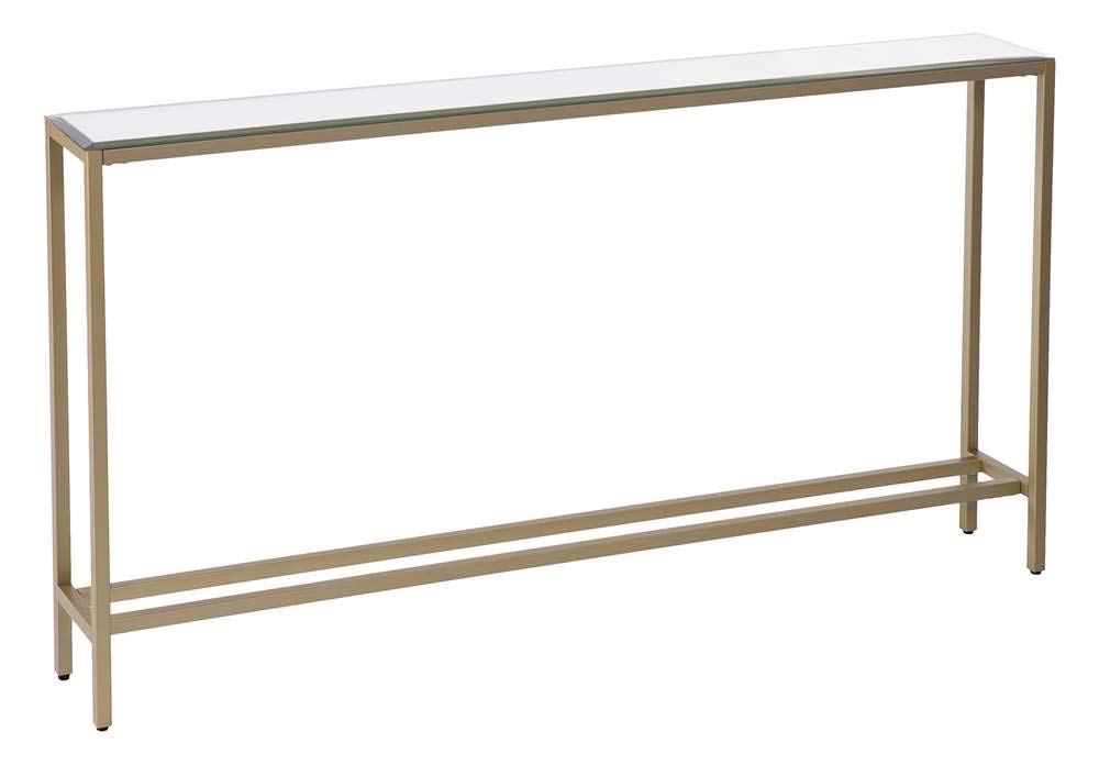 Photo 1 of **SEE NOTES** Holly & Martin Darrin Narrow Long Console Table with Mirrored Top in Gold