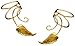 Ear Charms Southwest Leaf Wave Ear Cuff Non-pierced Wrap Earring Pair Gold On Sterling