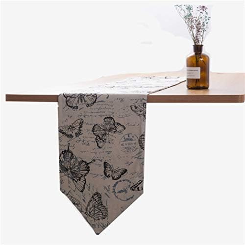 ROGEWIN Tables Runners Refined Grey Butterfly Printed Cover Tea Table Soft Cloth Fireplace Dining Room Home Decoration