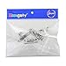 Homgaty 4Pcs 304 Stainless Steel Oblong Pad Eye Plate U Hooks,5mm Marine Hardware Staple Hook Loop Heavy Duty Ceiling Ring Hooks