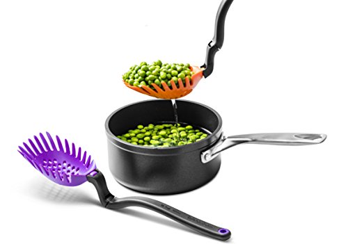 Dreamfarm Holey Spadle - Slotted Spoon That Turns Into a Straining Ladle and Pasta Spaghetti Server (Assorted Colors) - Thumbnail 5