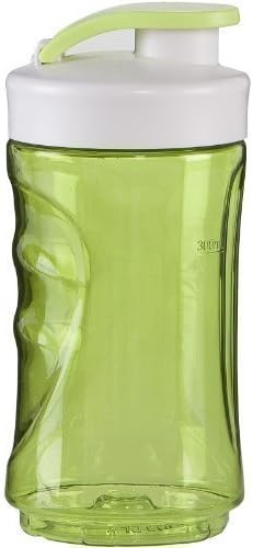 300ml Drinking bottle, Replacement bottle for Smoothies + Smoothie maker usuable, lockable spare container (green)