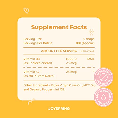 Children Vitamin D Drops Kids Vitamin D Liquid Vitamin D3 K2 Drops for Kids May Support