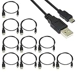 10 Pack 50cm(1.5 feet) USB 2.0 A to Mini 5 pin B Cable for External HDDS/Camera/Card Readers
