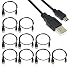 10 Pack 50cm(1.5 feet) USB 2.0 A to Mini 5 pin B Cable for External HDDS/Camera/Card Readers
