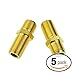 Mediabridge™ F81 Splice Connector - 3GHz Female to Female F-Type Coaxial Cable Extension - Gold-Plated - 5 Pack - (Part# CONN-F81G-5PK)
