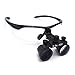 Ocean Aquarius Surgical Binocular Loupes 3.5x420MM Optical Glass with LED Head Light Lamp+ Aluminum Box (Black)