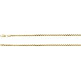 Sonia Jewels Solid 14k Yellow Gold 2.6mm Rounded Box Chain Necklace Bracelet 8"