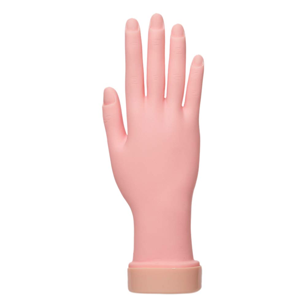 Nail Art Practice Hand Training Flexible Movable Fake Mannequin Hands Left & Right Manicure Tool for Beginners or Salon Artist : Beauty