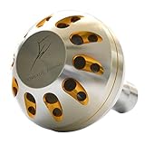 GOMEXUS Power Knob Compatible for Shimano Stradic FI 3000 4000 5000 Sustain FD FE 4000 5000 Stella FB 4000 Penn Conflict 2000-4000 Spinning Reel Handle Replacement Direct 35mm Metal Round