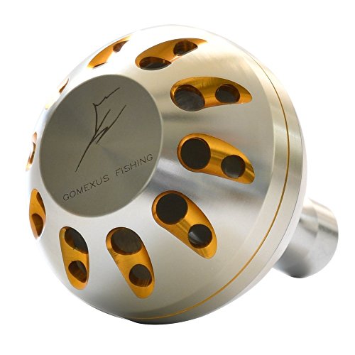 GOMEXUS Power Knob Compatible for Shimano Stradic FI 3000 4000 5000 Sustain FD FE 4000 5000 Stella FB 4000 Penn Conflict 2000-4000 Spinning Reel Handle Replacement Direct 35mm Metal Round