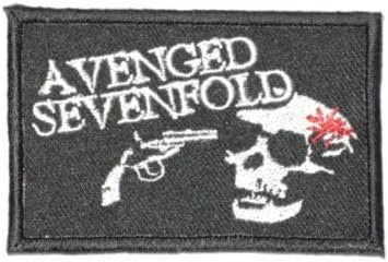 AVENGED SEVENFOLD Iron On Skull Patch 3"/7.5cm x 2"/5cm BY MNC SHOP